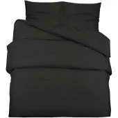 vidaXL Bettwäsche-Set Schwarz 155x220 cm Baumwolle