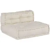 vidaXL Modulare Sofagarnitur Stoff Creme 210 x 70 x 56 cm