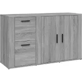 vidaXL Sideboard Grau Sonoma 100x33x59,5 cm Holzwerkstoff