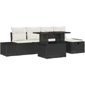 vidaXL Garten-Sofa-Set 6 stk. Poly Rattan