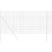 vidaXL Eurozaun Grau 1,2 x 10 m PVC-beschichtetes Eisen