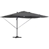 vidaXL Sonnenschirm mit LED-Lichtleisten Anthrazit 351 x 250 x 253 cm
