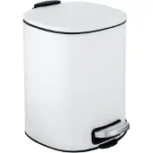 Wenko Treteimer Alassio, Weiß 5 L, Easy-Close Absenkautomtik Wenko