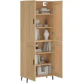 vidaXL Highboard Sonoma-Eiche 69,5x34x180 cm Holzwerkstoff