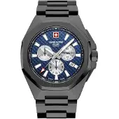 Swiss Alpine Military Herren Uhr Chronograph Analog Quarz 7005.9175SAM Edelstahl
