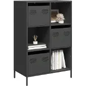 vidaXL Highboard Schwarz 68x39x103,5 cm Stahl