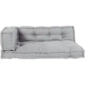 vidaXL Pallet Sofa Kissen 3 pcs Grau 120 x 80 x 38 cm Stoff