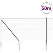 vidaXL Sechseckzaun mit Pfosten 50 x 1,2 m PVC-beschichteter Stahl