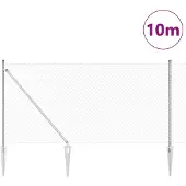 vidaXL Maschendrahtzaun mit Stacheln 10 x 1,2 m Verzinkter Stahl Netz