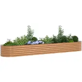 vidaXL Hochbeet Braun 400 x 80 x 44 cm Stahl