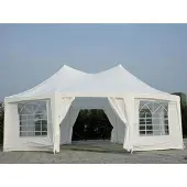 Bc-elec - 5300-0010 PAVILLON 6,8X5M ACHTECKIG PARTYZELT GARTENPAVILLON DELUXE FESTZELT GARTEN ZELT