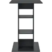 Helloshop26 Bistro-Bar-Tisch mit 3 Regalen zur Aufbewahrung 110 cm dunkelgrau
