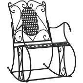 Helloshop26 - Gartenbank Terrassenmöbel Schaukelbank 84 cm schwarzer Stahl