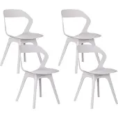 Beliani Gartenstühle 2er-Set Taupe Polypropylen Leichtgewichtiger wetterfester Kunststoff Innenbereich Außenbereich Modern