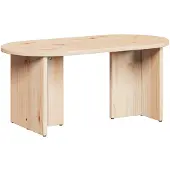 vidaXL Couchtisch Natur 80 x 39,5 x 35 cm Massivholz Kiefer