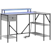 vidaXL Schreibtisch Sonoma-Grau 120 x 79 x 86,5 cm Holzwerkstoff