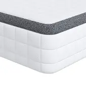 vidaXL Matratze Weiß und Grau 90 x 200 cm Bonell Feder
