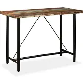 Helloshop26 Hochbartisch Stehtisch Bistro massives Recyclingholz 150 cm 0902084