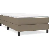 vidaXL Boxspringbettgestell Taupe 90x190 cm Stoff