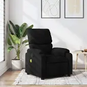 vidaXL Design Massagesessel Schwarz Stoff - Fernseh- & Relaxsessel 2025 Neu5260221 1parcel