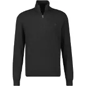 Lerros Flachstrickpullover mit Troyerkragen - Black - S