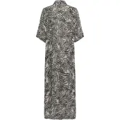 Kaffe Kleid Loose fit Feather Gray Leaf Print beige