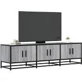 vidaXL TV-Schrank Grau Sonoma 150x35x41 cm Holzwerkstoff und Metall