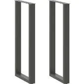 vidaXL Bartischbeine U-Form 2 Stk. Anthrazit 50x(110-111) cm Stahl
