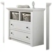 Furn.Design Kommode in Pinie weiß Landhaus 105 x 90 cm Hooge