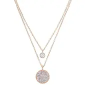s.Oliver Kette mit Anhänger für Damen, Edelstahl, Kristallglas s.Oliver Apricot