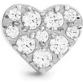 Daniel Wellington - Steel single earring Heart with crystals DW00400878
