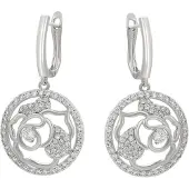 NAEMI Women Earrings in Silver White | Gr.: onesize