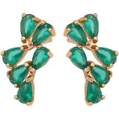 NAEMI Women Earrings in Rose Gold Green | Gr.: onesize