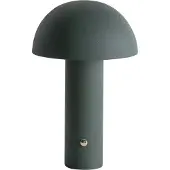 Beliani Kabellose Tischlampe Dunkelgrün Metall Pilzform Wiederaufladbar Akku Touch Funktion LED Dimmer Dimmfunktion USB Kabel Modernes Design
