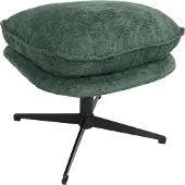 Mendler Hocker mit Polster MCWP32, Sitz-/Fußhocker Fußablage Ottomane Stoff/Textil Chenille (370 g/m²) grün