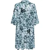 Kaffe Midikleid "Damen Kleid KAhera", Damen, Gr. 40, N-Gr, blau (teal leopard print), Obermaterial: 100% Viskose LENZING ECOVERO CV LenzEcov., Kleider Midikleid