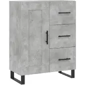 vidaXL Highboard Betongrau 69,5x34x180 cm Holzwerkstoff