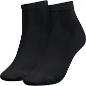 Tommy Hilfiger Kurzsocken "TH WOMEN CASUAL SHORT SOCK 2P", Damen, Gr. 35-38, schwarz, Baumwollmischung, normal, Socken Kurzsocken, Mit flacher Zehennaht