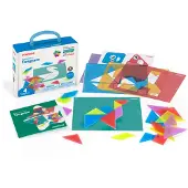 Miniland Traditionelles Tangram-Kreativspiel mit durchscheinenden Teilen