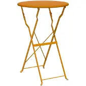 vidaXL Bistrotisch Senf Ø 50 x 71 cm Pulverbeschichteter Stahl