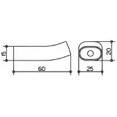 Keuco EDITION 400 Handtuchhaken, 60 mm, 11514130000, Farbe: Schwarzchrom gebürstet