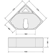 Duravit Wannenträger D-CODE für 700137, 1400x1400mm