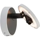 ANTIDARK Dot W120 Wandleuchte Weiß - , dimmbar, Weiß, für Schlafzimmer, Aluminium