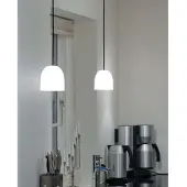 Piet Hein Super 90 Pendelleuchte Opal/Weiß Kabel - , Weiß, für Esszimmer, Glas