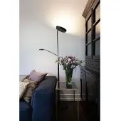 Halo Design Vegas Uplight Stehleuchte Brass - , dimmbar, Gold / Messing, für Wohnzimmer, Metall