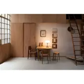 Gubi Stemlite Tischleuchte H42 Dimmable Pebble Grey - , dimmbar, Grau, für Wohnzimmer, Metall