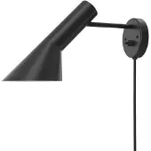 Louis Poulsen Wandlampe AJ, schwarz, für Wohn- / Esszimmer, Metall, Design, Wandleuchte, Wandlampe Innen
