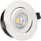 ANTIDARK Downlight Spotlight 7W 2700K Tilt Weiß - , dimmbar, Weiß, für Wohnzimmer, Metall