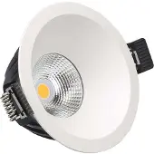 ANTIDARK Downlight Spotlight 9W 3000K Weiß - , dimmbar, Weiß, für Wohnzimmer, Metall