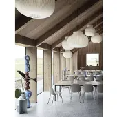Muuto Strand Pendelleuchte Closed Ø45 White - , Weiß, für Esszimmer, Metall